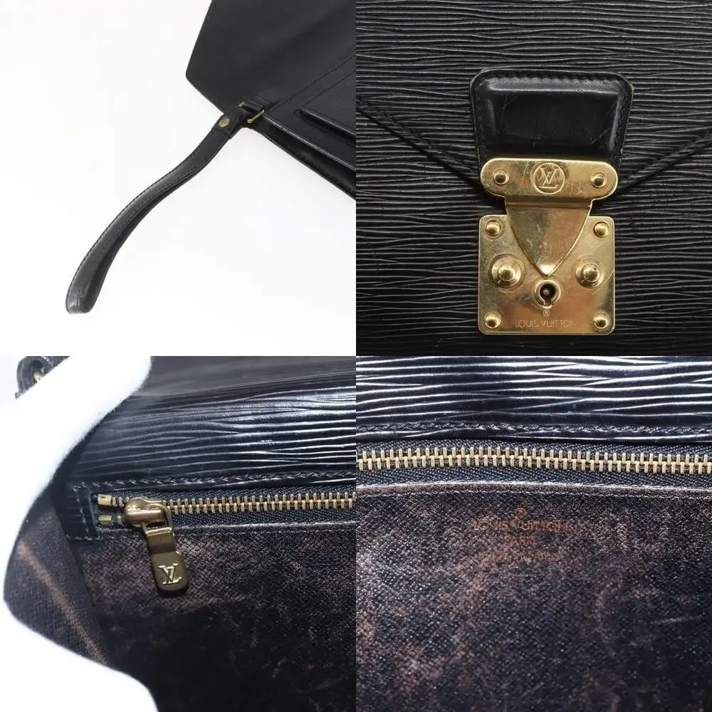 Louis Vuitton Epi Serie Dragonne Clutch Bag Black Noir